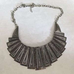 Silver statement necklace